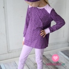 Úplet drobné tmavě růžové puntíčky na růžové vřesové 