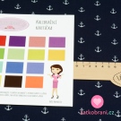 Dvojitá gázovina / mušelín bílé kotvičky na námořnické modré 