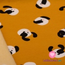 Teplákovina počesaná hlavy pejsků na hořčicové