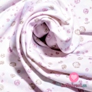 Teplákovina potisk diamanty na růžovo - fialové noční obloze