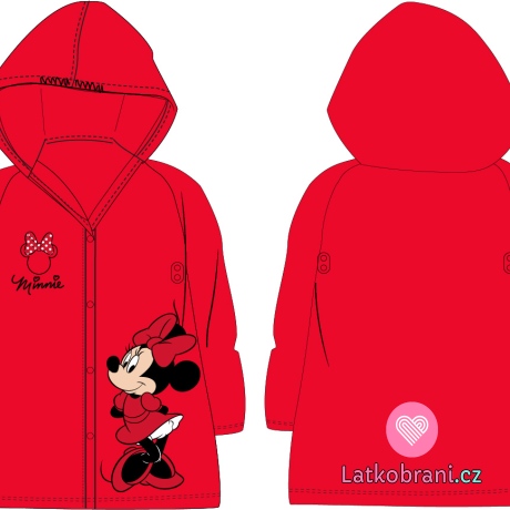 Pláštěnka dětská Minnie, červená, vel. 104-110