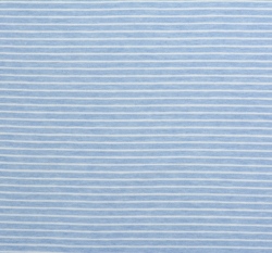 Úplet bílé proužky na melange modré