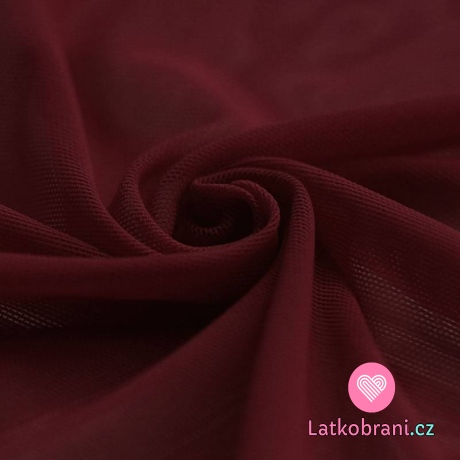 Síťovina strečová bordó