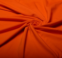 Jednobarevný úplet oranžová 220 g, šíře 180 cm