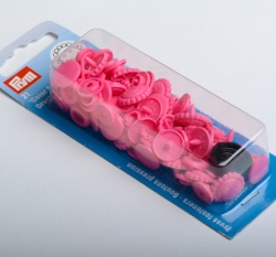 Patentky plastové Color snaps KVĚTINKA tmavě růžová