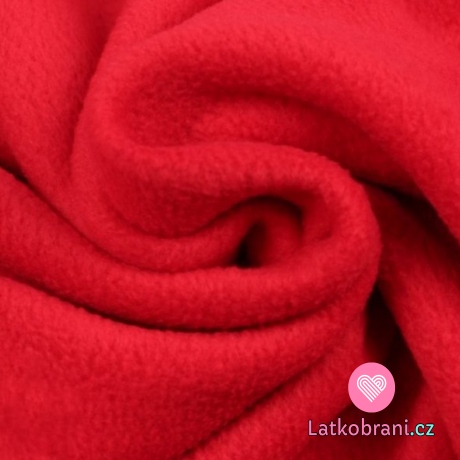 Polar fleece červený antipilling 