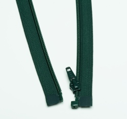 Zip spirálový dělitelný zelený tmavý 50cm