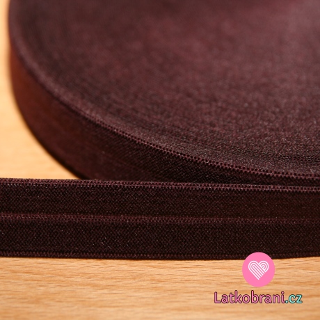 Šikmý proužek / lemovací pruženka bordo 19mm