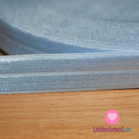 Šikmý proužek / lemovací pruženka bleděmodrá 19mm