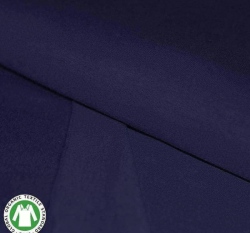 Teplákovina počesaná jednobarevná tmavě modrá, BIO