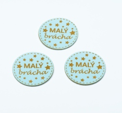 Štítek na oblečení kulatý 