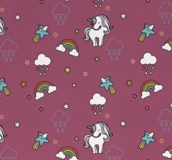 Softshell s fleecem potisk jednorožci v dešti na ostružinové