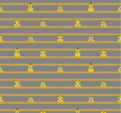 Úplet vykukující mimoni na šedé