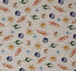 Warmkeeper potisk vesmírná raketa s míčem na šedém melé 