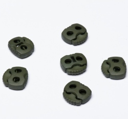 Brzdička dvojcestná 20x20mm Zelená Khaki