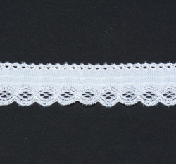 Krajka elastická 33 mm, bílá