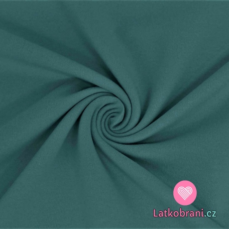 Teplákovina jednobarevná petrolejová světlejší 