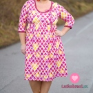 Úplet potisk diamanty v růžovo - žluté