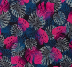 Bavlněná halenkovina potisk tropické listy 