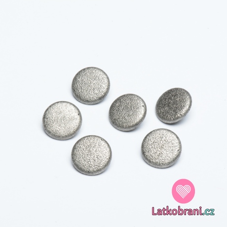 Knoflík kulatý stříbrný