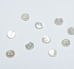 Knoflík kulatý, perleťový 11mm