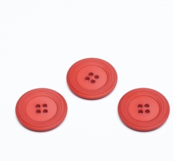 Knoflík s ozdobným okrajem cihlově oranžový