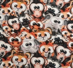 Úplet potisk vykulená zvířátka