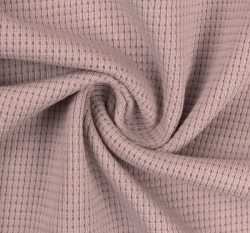 Bavlněný vaflový úplet jednobarevný světle růžový