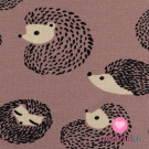 Úplet potisk ježečci v klubíčku na starorůžové 