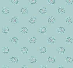 Úplet potisk srdíčko s paprsky na mintovém podkladu