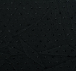 Viskóza s vyšívanými nopky černá