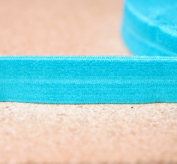 Šikmý proužek / lemovací pruženka tyrkysovo-smaragdová 19mm