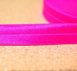 Šikmý proužek / lemovací pruženka neon růžová 19mm