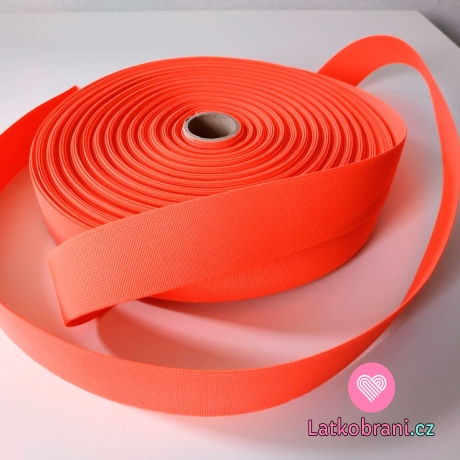 Pruženka barevná neonově růžová 30 mm oděvní