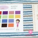 Úplet džínově modré proužky na bílé 