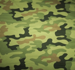 Teplákovina potisk maskáč army zelená, hnědá, šedá, khaki