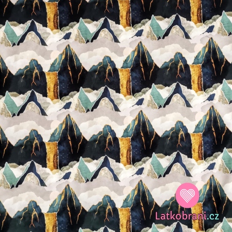 Teplákovina potisk zlaté hory