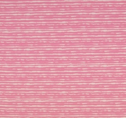 Úplet potisk nepravidelný růžový proužek na bílé