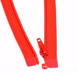 Zip spirálový dělitelný červený 30cm