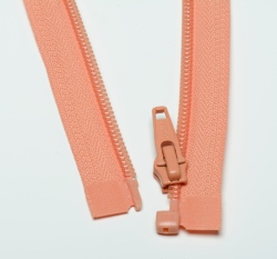 Zip spirálový dělitelný lososový 40cm