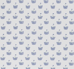 Úplet potisk modré pruhované lodičky na bílé