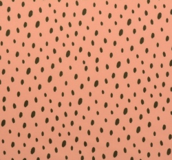 Softshell potisk nepravidelné puntíky na růžové