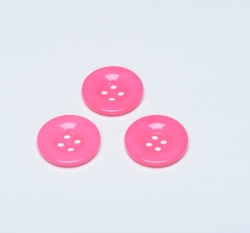 Knoflík hladký, lesklý, růžový 30mm