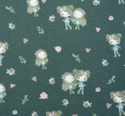 Warmkeeper potisk holčičky mezi růžičkami a srdíčky na šedém melé