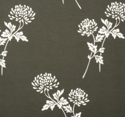 Úplet potisk jetel v květu na šedé 