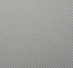Úplet potisk pravidelný mini puntíček na šedé