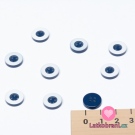 Knoflík kulatý, modrý s bílým okrajem