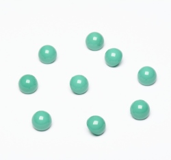 Knoflík oblý, lesklý petrolejový