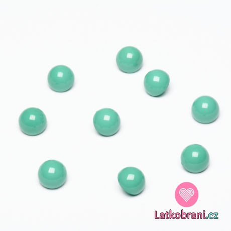 Knoflík oblý, lesklý petrolejový