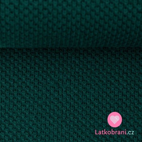 Svetrovina jednobarevná lahvově zelená, oboustranná